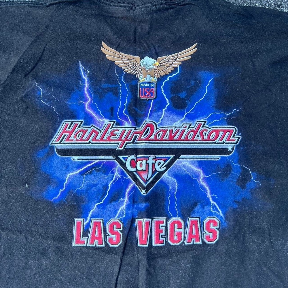 1990s Harley Davidson Graphic AOP shirt size L